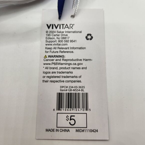 Vivitar Game Day Waist Pouch, Clear w/ Blue Adjustable Strap - Picture 2 of 2